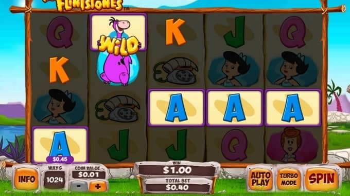 What are the features of The Flintstones slot machine?