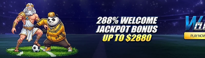 288% Welcome Jackpot Bonus Up To $2,880 At WClub!