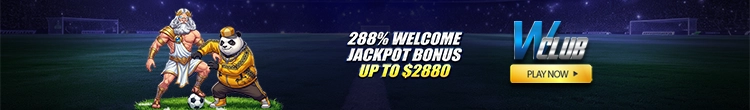 288% Welcome Jackpot Bonus Up To $2,880 At WClub!