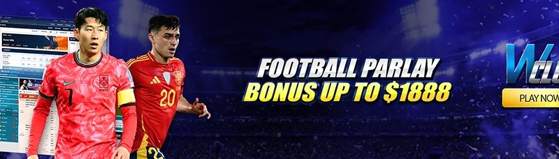 Football Parlay Bonus Up To $1888 at WClub!