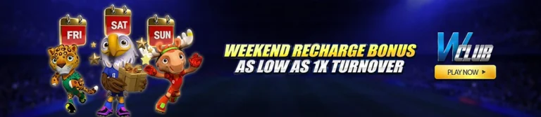 Weekend Recharge, As Low As X1 Turnover at WClub!