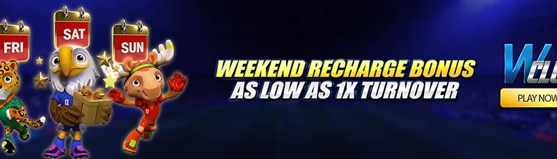 Weekend Recharge, As Low As X1 Turnover at WClub!