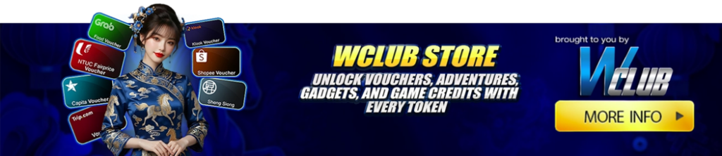 Wclub Store: Unlock Vouchers and Game Credit with Every Token!
