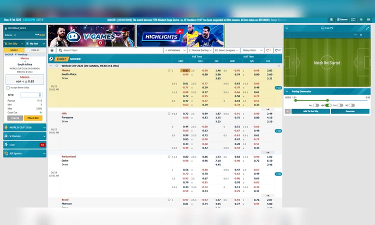 Sportsbook Place bet