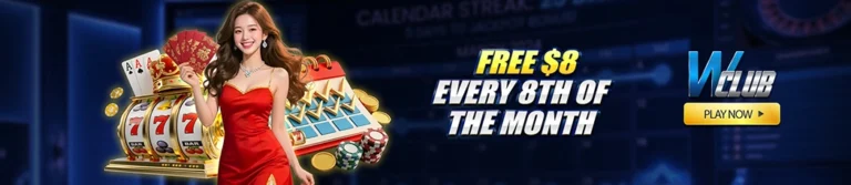 Free $8 Every 8th of the Month At WClub!