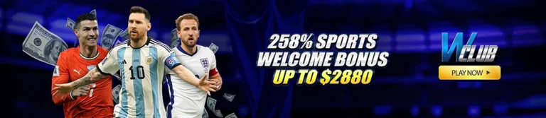 258% Sports Welcome Bonus Up To $2,088 At WClub!
