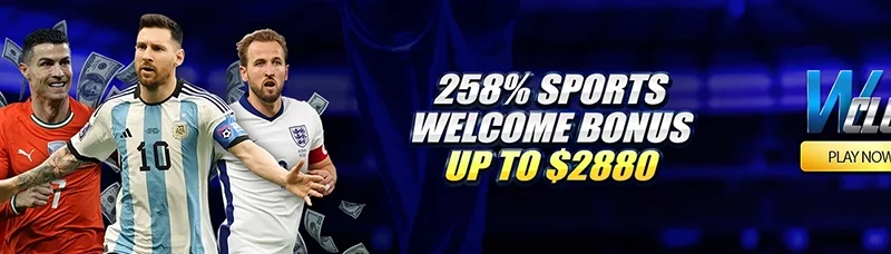 258% Sports Welcome Bonus Up To $2,088 At WClub!