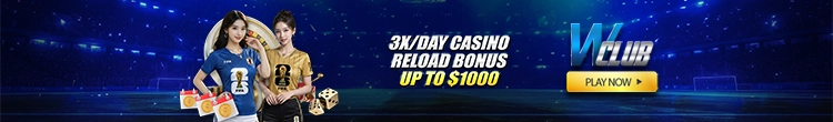 3x/Day Casino Reload Bonus up to $1,000 at WClub!