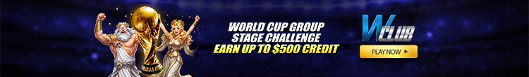 World Cup Group Stage Challenge: Earn Up to $500 Credit At WClub!