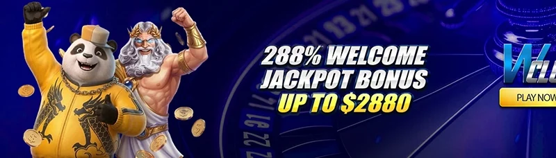 288% Welcome Jackpot Bonus Up To $2,880 At WClub!