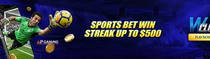 Sports Bet Win Streak Up To $500 on WClub!