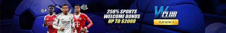 258% Sports Welcome Bonus Up To $2,088 at WClub!